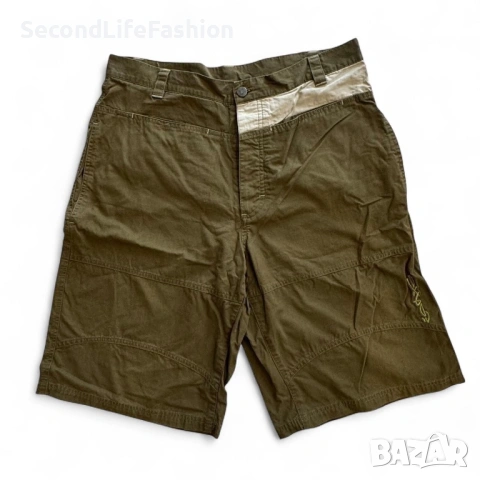 Винтидж мъжки къси панталони Oxbow в цвят каки, ​​размер XL, памучни с копчета