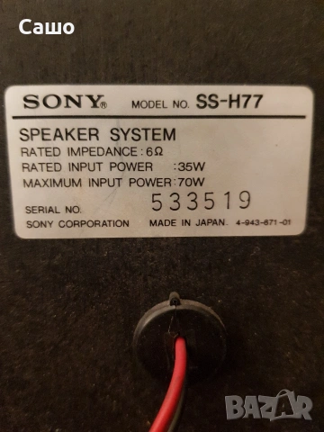 Колони + Sony SS-H77, снимка 8 - Аудиосистеми - 38397845