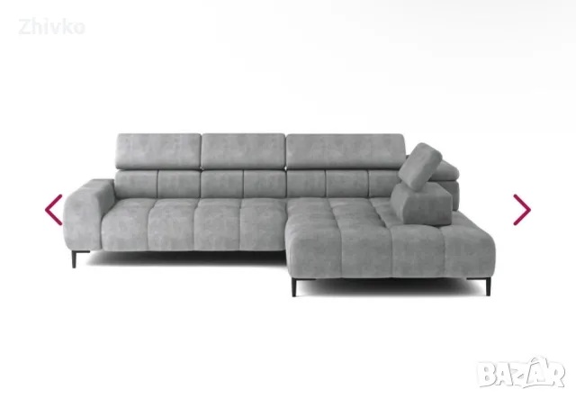 Десен ъглов диван Plaza L - полски пройзход, снимка 2 - Дивани и мека мебел - 49939930
