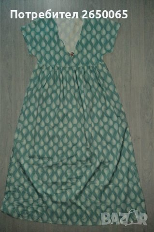 Дълга рокля тюркоаз М/L размер , снимка 9 - Рокли - 37181049