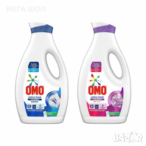 Течен перилен препарат за цветно и бяло пране OMO Active Fresh Cold Power 1.7 л