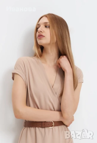 MOHITO Стилна ежедневна лятна рокля с колан , снимка 4 - Рокли - 50594375