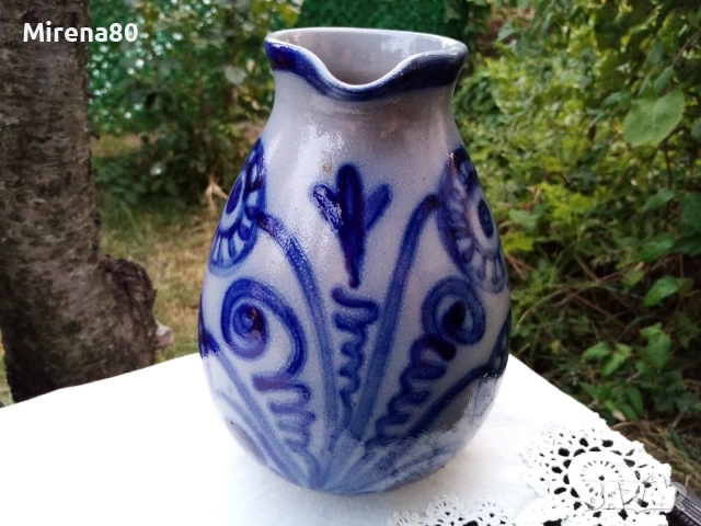 Винтидж кана - немска солна керамика, снимка 3 - Антикварни и старинни предмети - 51636504