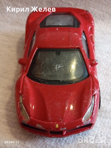 Метална количка FERRARI 488 Made in China за КОЛЕКЦИЯ ДЕКОРАЦИЯ 50692, снимка 2 - Колекции - 53558897