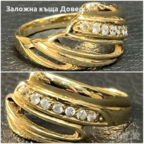 Златен пръстен 14 K 585 Gold zlatni prasten, снимка 8 - Пръстени - 52123612