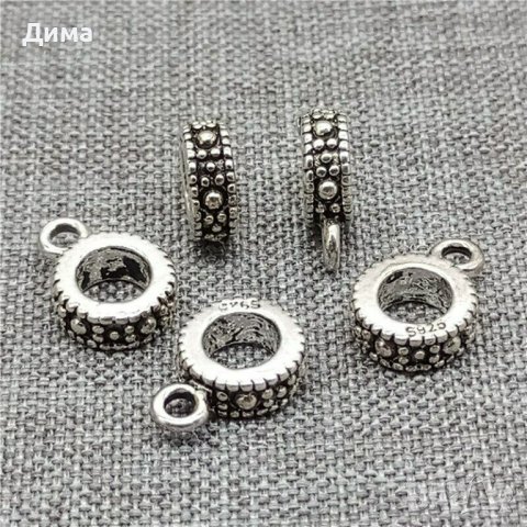 4-17лв. Талисмани 925 Стерлингово Сребро тип Пандора-за гривни,Различни модели,размери,различни цени, снимка 5 - Гривни - 36905449