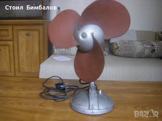Стар работещ съветски вентилатор производство 1969 година , снимка 4 - Антикварни и старинни предмети - 43046915