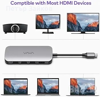 VAVA 9-в-1 USB C адаптер за хъб с Pd Power Delivery, снимка 5 - Друга електроника - 43215808