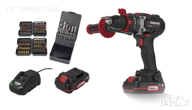 Комплект Професионален Безчетков Ударен Винтоверт PARKSIDE Performance PSBSAP 20-Li C3 с Две Батерии, снимка 5 - Винтоверти - 52087406