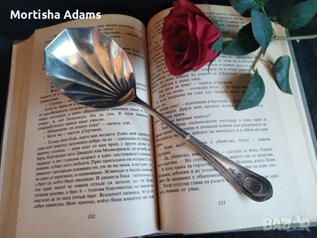 Посребрена лъжица за сервиране 