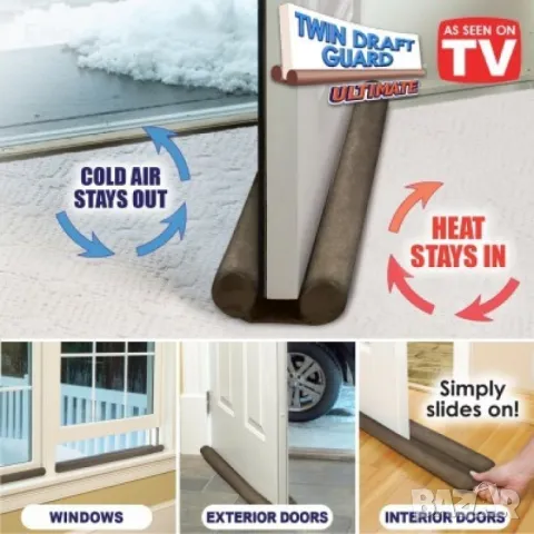 Двоен изолиращ стопер за врата, снимка 3 - Други стоки за дома - 48758279