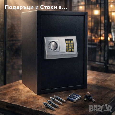 Електронен сейф 43L с аварийни ключове и монтажни болтове – Сигурност и защита за ценни вещи