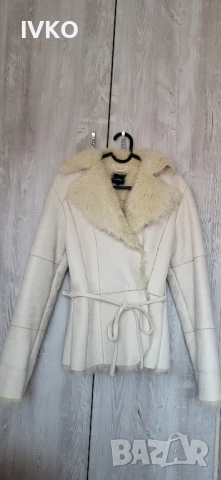 Дамско палто,еко кожа и косъм Lindex S/Xs