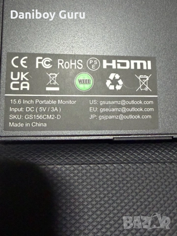 Преносим монитор, 15.6 инча 1080P FHD IPS втори екран за лаптоп с USB-C и Mini HDMI, грижа за очите,, снимка 9 - Монитори - 53401856