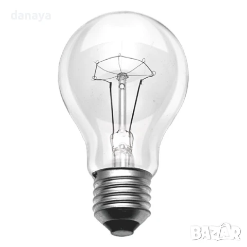 5966 Обикновена крушка с нажежаема жичка BB 100W, E27, 2800K, прозрачна, снимка 2 - Крушки - 50743149