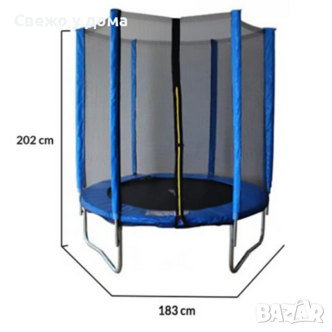 Батут с външна мрежа Jump 6ft - безопасно забавление и тренировка, снимка 5 - Други - 53586432