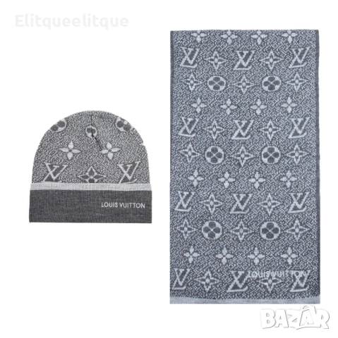комплект шапка и шал в кутия Louis Vuitton polo hugo boss, снимка 10 - Шапки - 52199897