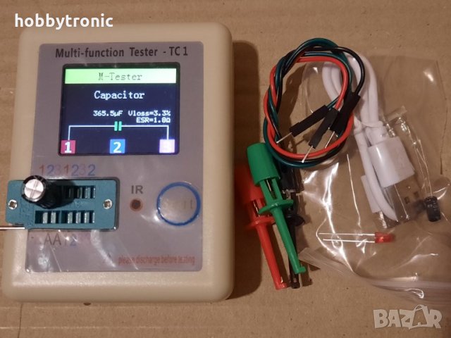 Тестер на електронни елементи Transistor tester LCR-TC1, LCR-T7, снимка 3 - Друга електроника - 33395651