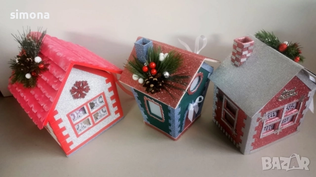 Коледни къщички за лакомства , снимка 7 - Декорация за дома - 52314046
