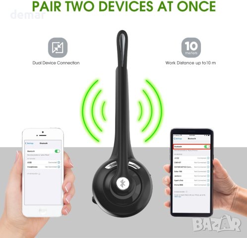 Bluetooth слушалки с микрофон, V5.1, шумопотискащи безжични, снимка 6 - Bluetooth слушалки - 43576255
