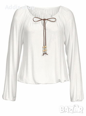 Модифицирана дамска блуза - деколте с връзки, 3цвята , снимка 6 - Блузи с дълъг ръкав и пуловери - 44858559