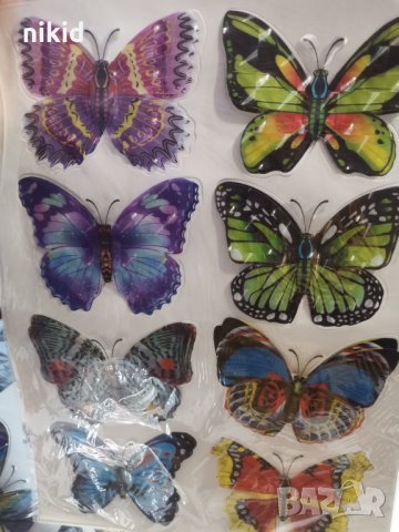 5D 8 бр пеперуди pvc стикер стикери за стена и мебели украса декор, снимка 4 - Други - 35596309