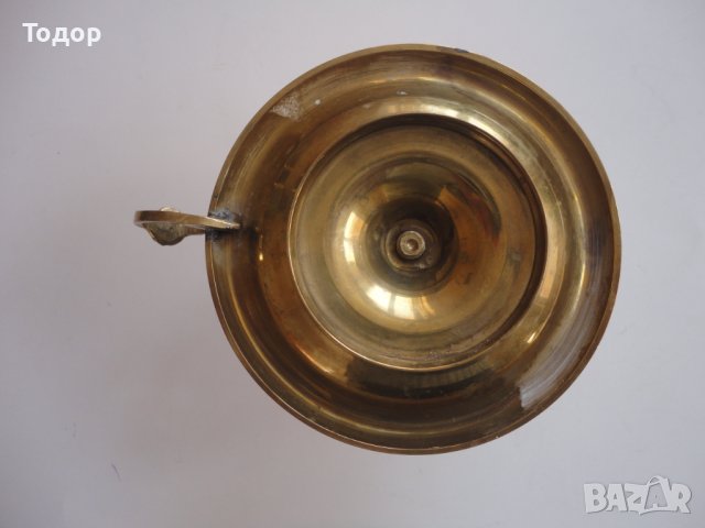 Страхотен православен бронзов свещник , снимка 4 - Антикварни и старинни предмети - 43533475