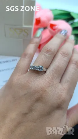 Необичаен Сребърен Пръстен с Топаз/Гранат💍, снимка 4 - Пръстени - 49915815