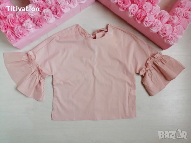 Блуза пудра, снимка 2 - Корсети, бюстиета, топове - 28741724