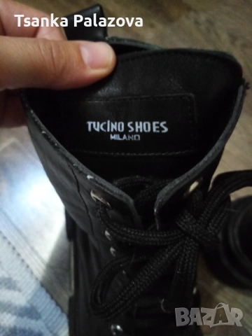 Кожени боти 36 номер Tucino shoes Milano, снимка 3 - Детски боти и ботуши - 52334504