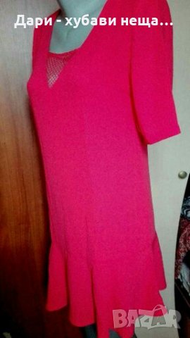 Нова рокля в цвят корал🌹👗M(38)🌹👗арт.1128, снимка 2 - Рокли - 33394881