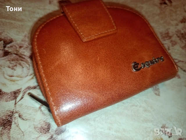 ESQUIRE Оригинал Ново Кожено Дамско Портмоне 