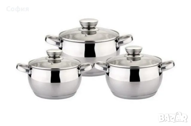 🎉 Голямо намаление! 🎉  Комплект висококачествени тенджери от неръждаема стомана 🥘✨, снимка 2 - Съдове за готвене - 47268892