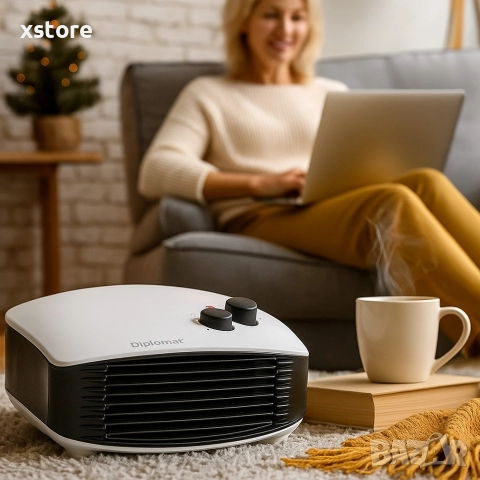 Вентилаторна печка Diplomat P7, 1800W, снимка 4 - Отоплителни печки - 52697810