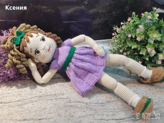 Плетена играчка Кукла ДАША, Ръчно изработена, Перфектен подарък, снимка 6 - Плюшени играчки - 52510348