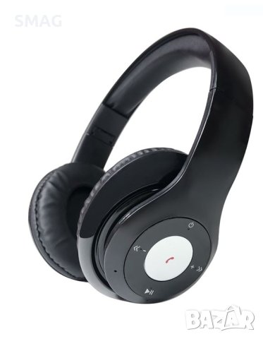 Сгъваеми Bluetooth слушалки черни, снимка 1 - Слушалки и портативни колонки - 43426094