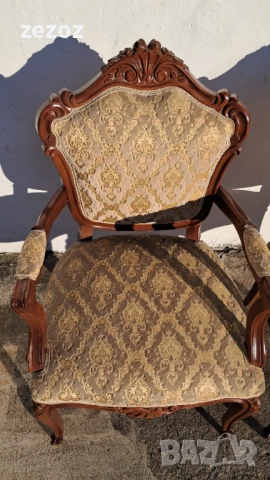 Кресла ретро масив орех №057, снимка 6 - Запалки - 52526473