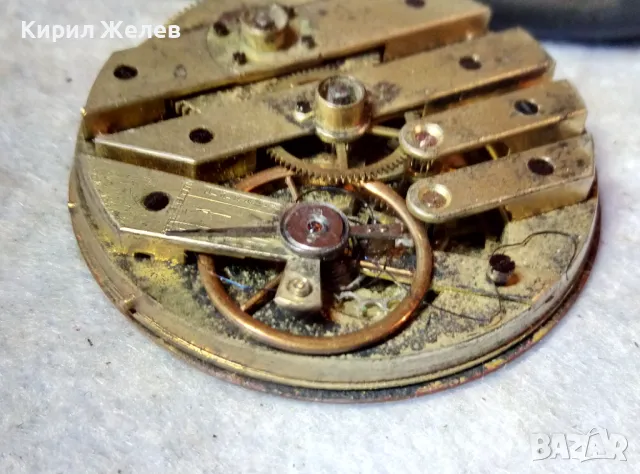 МЕХАНИЗЪМ от РЯДЪК СТАР КОЛЕКЦИОНЕРСКИ ШВЕЙЦАРСКИ ДЖОБЕН ЧАСОВНИК с РИМСКИ ЦИФЕРБЛАТ 49632, снимка 8 - Антикварни и старинни предмети - 48579075