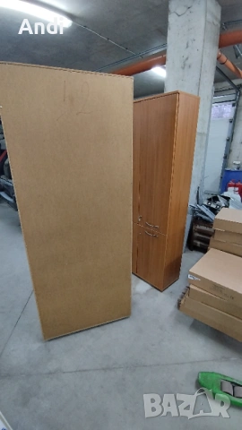 Двукрил гардероб с четири врати - Офис шкаф с рафтове 80/35/200 см, снимка 15 - Шкафове и рафтове - 53574879