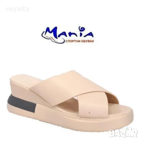 Дамски чехли в бежово