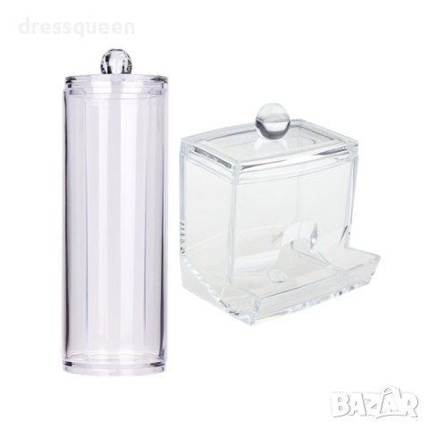 1710 Комплект кутии за съхранение на тампони за грим и клечки за уши, снимка 2 - Други стоки за дома - 43955438