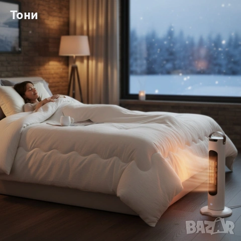 Вентилаторна печка 2 в 1 за бързо и равномерно отопление + целогодишен олекотен юрган за спокоен сън, снимка 3 - Спално бельо - 53422763