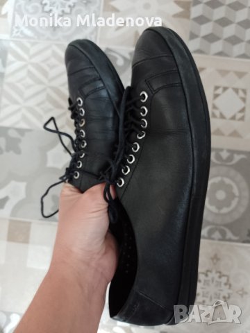 Равни пролетни обувки с връзки, естествена кожа, черни, Vagabond, 38, снимка 8 - Дамски ежедневни обувки - 43106188