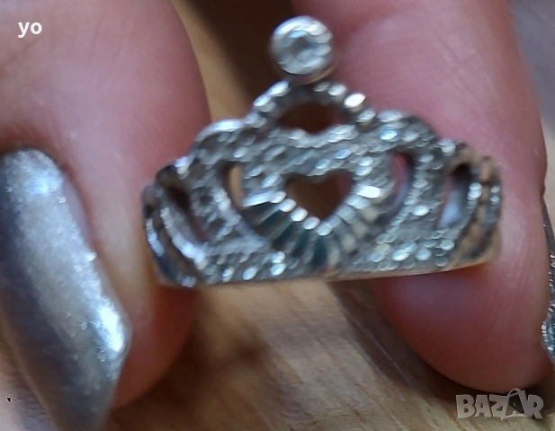 Сребърен пръстен с цирконии и гривна , снимка 4 - Гривни - 53379051