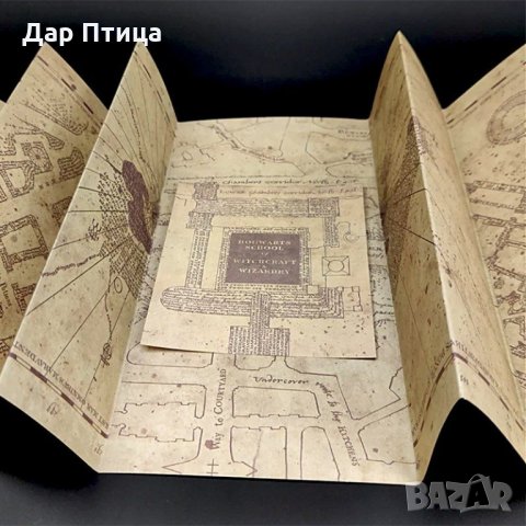 Хитроумна Карта от Хари Потър + Магическа Пръчка Дар Птица , снимка 5 - Колекции - 27653396