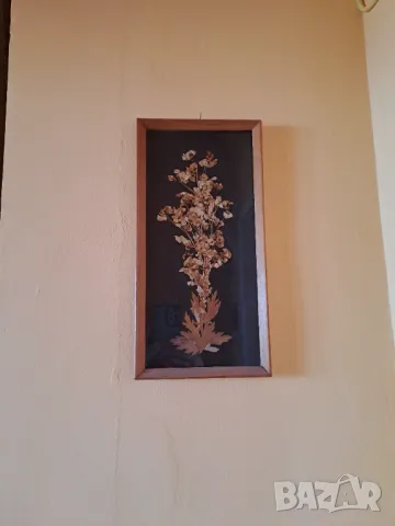Картина хербарий цветя в рамка, снимка 2 - Картини - 47287891