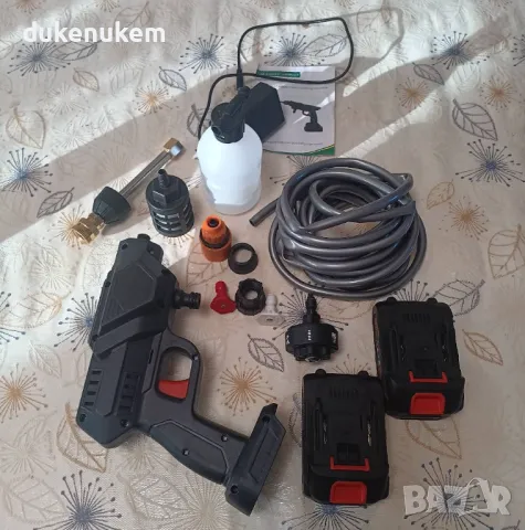 Преносима акумулаторна водоструйка 21V, 60 бара, 300W, снимка 7 - Аксесоари и консумативи - 48544228