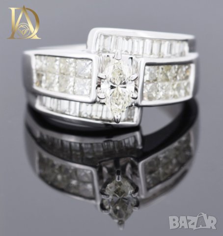 Нов Златен Пръстен с 2.12кт Естествени Диаманти, снимка 2 - Пръстени - 42935869