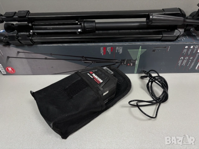 PARKSIDE PERFORMANCE Акумулаторен Лазерен Нивелир с кръстосани линии PKLLP 360 B3–зелен лазер 4V, снимка 4 - Други инструменти - 53295058