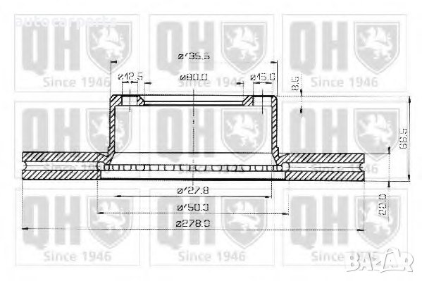 Комплект спирачни дискове за Мерцедес S Класа и SL / MERCEDES-BENZ S-Class (W116), SL (R107, C107), снимка 5 - Части - 43850770